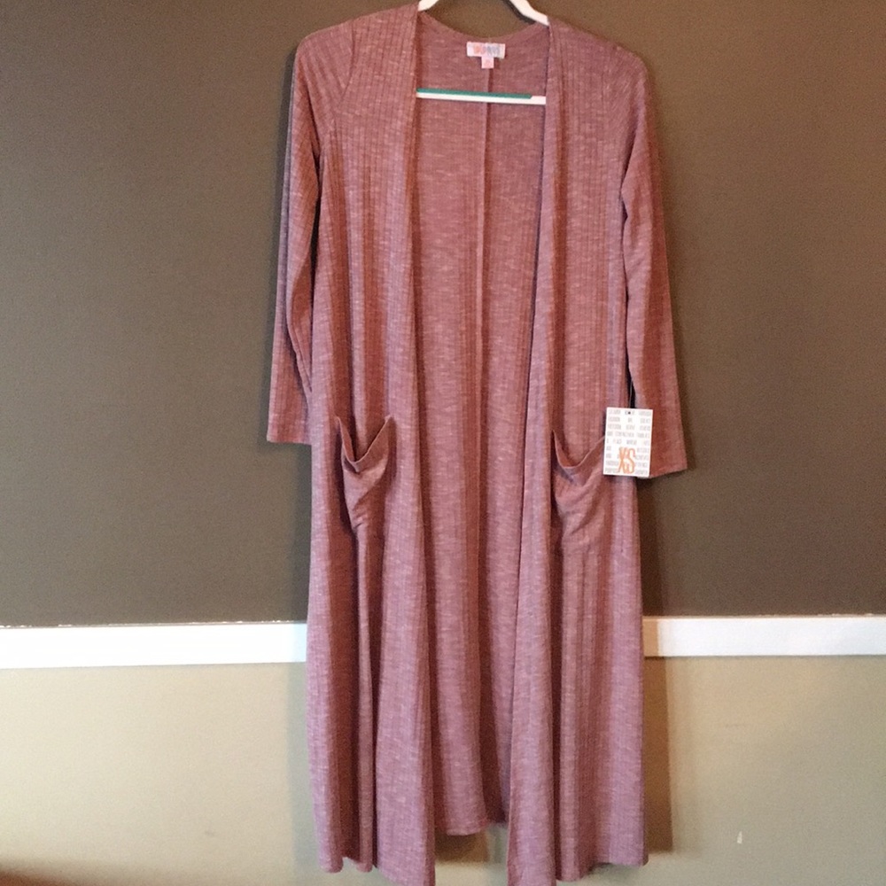NWT XS Sarah Duster- heathered Mauve